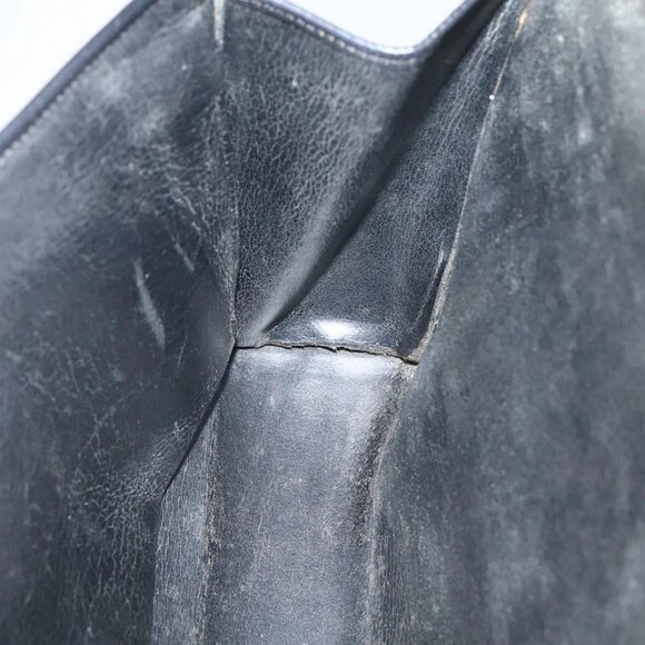 Christian Dior Shoulder Bag Leather Black Gold Auth BA5714 - Picture 13 of 16